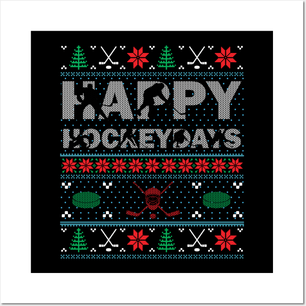 Christmas Hockey Ugly Christmas Xmas Wall Art by mrsmitful01